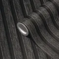 Produktbild: Vliestapete Paneele 3D Holztapete Lamellenwand Tapete Schwarz Modern Dunkel