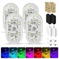Produktbild: NEOVSUNY 4 Stück Auto Led Innenbeleuchtung, Magnetisch LED USB Touch Licht RGB 7 Farben Einstellbar Innenraum Ambientebeleuchtung für Auto Wiederaufladbaren Mobilen Touch Zubehör Innenraum Nachtlicht