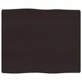 Produktbild: vidaXL Tischplatte, Holzplatte für Tisch Esstisch Couchtisch, Massivholzplatte Handgefertigt mit Baumkante, Ersatztischplatte, Dunkelbraun 60x50x(2-4) cm Massivholz Behandelt