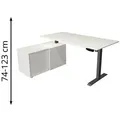 Produktbild: Kerkmann Schreibtisch Move 1, 2165, weiß, mit Sideboard, elektrisch verstellbar, 160 x 102cm