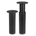Produktbild: Möbelfuß Metall Schwarz höhenverstellbar 120–180 mm Möbelbein Sofafuß Tischfuß [1 Stück]