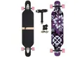 Produktbild: FunTomia Longboard Longboard in 3 Flex Stufen Camber Ahornholz + T-Tool mit LED Rollen, Camber Twin Tip