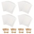 Produktbild: DELAESI Fotogirlande 40 Stück Foto Girlande Papier Bilderrahmen 10x15 Weiß Fotorahmen mit 40 Stück Holzklammern 4 Hanfseil 6 Zoll Fotos Aufhängen für Geburtstag Hochzeit Party Wand DIY Dekoration