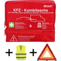 Produktbild: Kalff Erste-Hilfe-Tasche KFZ-Kombitasche Compact, nach DIN 13164 gefüllt, Warndreieck- und weste, KFZ