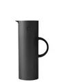 Produktbild: Stelton Isolierkanne EM77 - Doppelwandige Isolierkanne für heiße/kalte Getränke - Tee- & Kaffeekanne mit Glaseinsatz, Magnetverschluss, Schraubdeckel, Vintage-Design - 1 Liter, Soft Black