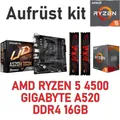 Produktbild: PC Bundle Aufrüstkit Gaming Set AMD Ryzen 5 4500 + Mainboard + 16GB RAM + Kühler