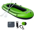 Produktbild: VEVOR Schlauchboot 2-Personen-Fischerboot, Robustes Tragbares PVC-Floßkajak, inkl. 45,6 Zoll Aluminiumruder, Hochleistungspumpe und Angelrutenhalter, 226,8 kg Tragkraft für Erwachsene, Kinder
