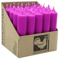 Produktbild: Stabkerzen aus Paraffin, 100/22 mm, Aubergine, KERZENFARM HAHN, Brenndauer ca. 4h, 25 Stück pro Verpackung
