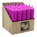 Produktbild: luterna Stabkerzen aus Paraffin, 100/22 mm, Aubergine, KERZENFARM HAHN, Brenndauer ca. 4h, 25 Stück pro Verpackung