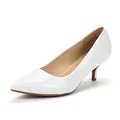 Produktbild: DREAM PAIRS Damen Klassische Pumps mit Stiletto und Spitzen zulaufenden Absätze Hochzeit Arbeitschuhe,Size 38,Weiss/Pat,Moda