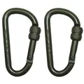 Produktbild: Karabiner, Schraubverschluss, D 8mmx8cm, 2er Pack, Oliv