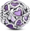 Produktbild: PANDORA Moments Offen gearbeitete Herzen Mum-Charm aus Sterling Silber, Kompatibel Moments Armbändern, 793772C01