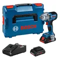 Produktbild: Bosch Professional 18V System Akku Drehschlagschrauber GDS 18V-450 PC (Anziehmoment 450 Nm, Losbrechmoment 800 Nm, inkl. Bluetooth-Modul, 2x ProCORE 4.0Ah, Schnellladegerät GAL 18V-40, L-BOXX)