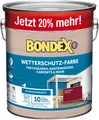 Produktbild: Bondex Wetterschutz Farbe Purpurrot (RAL3004) 3 L für 27 m² | Extreme Deckkraft | Hervorragende Witterungsbeständigkeit | seidenglänzend | Wetterschutzfarbe | Holzfarbe