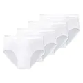 Produktbild: Schiesser Herren Sport Slip Essentials Doppelripp 4er Pack, Farbe:Weiß (100);Größe:7/XL