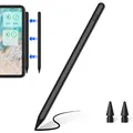 Produktbild: Stylus Stift mit Kabelloser Aufladung, Kompatibel mit iPad Pro (2018-2022) iPad Pro/iPad/iPad Mini/iPad Air Pencil für Apple iPad mit Palm Rejection Neigungserkennung (Schwarz)