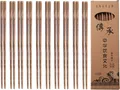 Produktbild: LHH Essstäbchen, Holz, 10 Paar, wiederverwendbare chinesische Stäbchen, Natur
