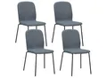 Produktbild: Albatros Esszimmerstühle 4er Set ENNA, grau - stapelbar, bequemer Polsterstuhl - Eleganter Küchenstuhl, Stuhl Esszimmer oder Esstisch Stuhl, Konferenzstuhl , Stückzahl:4, Farbe:Grau