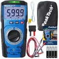 Produktbild: PeakTech 3349 – True RMS Digital Multimeter, Manual-Range, 6000 Counts, Durchgangsprüfer, Spannungsprüfer,Mehrfach-Messgerät, Voltmeter; 10A AC/DC - CAT III 600V, P 3349, Black