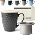 Produktbild: Teetasse mit Deckel und Sieb XXL - 650ml - Tee Geschenke für Frauen - Teebech...