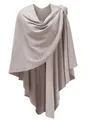 Produktbild: Damen Poncho Schal Cashmere Feeling Strick Cape Cardigan Für Frauen Geschenk ...