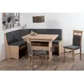 Produktbild: Mid.you Eckbankgruppe Duisburg, Sonoma Eiche, Grau, Holz, Textil, Buche, massiv, Uni, eckig, 165x89x125 cm, Esszimmer, Bänke, Tisch- & Eckbankgruppen