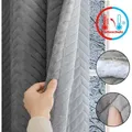 Produktbild: Thermovorhang Kälteschutz Kräuselband Stangendurchzug, Verdunklungsvorhang Flanell Blickdicht 350g/m2 Winter Wohnzimmer Schlafzimmer 200x260cm Grau - Grau