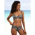 Produktbild: LASCANA Bügel-Bikini-Top Liv, Mit goldfarbenen Schnallen grau 38