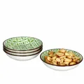 Produktbild: 4er Set Lime Sao Schalen flach Ø 9,5 cm Grünes Dekor Dessert-Bowl Ritzenhoff