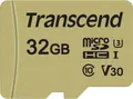 Produktbild: Transcend microSDHC 500S 32GB Class 10 UHS-I U3 V30 + Adapter