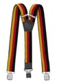 Produktbild: Fabio Farini Hosenträger 4cm Breites Y-Design verstellbar mit extra starken Clipverschluss, Schwarz/Rot/Gelb