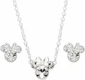 Produktbild: Disney - Minnie Mouse Silver Plated Brass and Clear Crystal Necklac... NEU