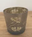 Produktbild: Formano chices Teelichtglas Pusteblume NEU Gold Taupe 11,5cm Hoch