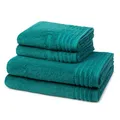 Produktbild: Vossen - 4 teiliges Frottier-Set - Vienna Style Supersoft (2 X Handtuch 2 X Duschtuch im Set) - 620 g/m2 - Baumwolle - Frottee - saugstark - weich und flauschig - Lagoon
