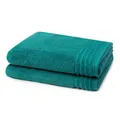 Produktbild: Vossen - 2 teiliges Frottier-Set - Vienna Style Supersoft (2 X Duschtuch im Set) - 620 g/m2 - Baumwolle - Frottee - saugstark - weich und flauschig - Lagoon