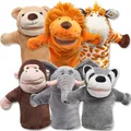 Produktbild: Tierhandpuppen Set für Kinder | Beweglicher Mund | Kreatives Spiellzum| 6 Stück