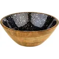 Produktbild: Schale Mango, Schwarz, Gold, Mokka, Holz, Mangoholz, rund, 30x10.5x30 cm, Essen & Trinken, Geschirr, Schalen & Schüsseln, Schalen
