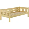 Produktbild: Erst-Holz Kieferbett natur Einzelbett 90x200 Massivholz-Bettgestell Sofabett mit wählbarem Zubehör V-60.53-09 Rollrost inkl.