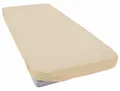 Produktbild: Spannbettlaken ESTELLA Jersey Topper aus Baumwolle mit Elasthan , beige (natur), L:200cm, Jersey, Obermaterial: 97% Baumwolle, 3% Elasthan, Bettlaken, Spannbettlaken, für Topper bis 10 cm Höhe
