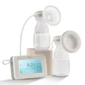 Produktbild: VEVOR Elektrische Doppelmilchpumpe 9,45W Brustpumpe 180ml PP-Milchflasche Milchpumpe -300±20mmHg Stillpumpe mit 4Modi und 9/15 Stufen ≤50dB Ultra-leise Sorgenfreies Abpumpen Muttermilch unterwegs