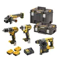 Produktbild: DeWalt DCK422P3T-QW Akku-Kombopack Maschinenset 18 V inkl.3 Stk. 5 Ah Akkus System-Schnellladegerät und T STAK-Boxen