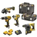 Produktbild: DEWALT Akku-Schlagbohrschrauber-Set 18V / 5Ah DCD 796, DCF 887, DCH 273, DCG 405, DCB 184