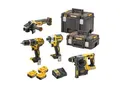 Produktbild: DEWALT Akku-Schlagbohrschrauber-Set 18V / 5Ah DCD 796, DCF 887, DCH 273, DCG 405, DCB 184 (DCK422P3T-QW)