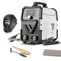 Produktbild: STAHLWERK Elektroden-Schweißgerät ARC 200 Synergic Pro Digital – Vollausstattung – MMA (E-Hand) bis 200 A, Schweißen ohne Schutzgas, Lift-TIG Inverter, Hotstart, Antistick-Funktion, Smartkühlung