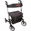 Produktbild: Antar Rollator Leichtgewicht 3fach faltbar, silber, Komplett-Set mit Gurt und Stockhalter