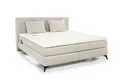 Produktbild: luma-home Boxspringbett 20018 (180x200 cm, LED-Beleuchtung, USB-Ladeports, Bezug Chenille Beige, Bonell-Federkernpolsterung), 7-Zonen-Tonnentaschen-Federkernmatratzen H4 inkl. Topper