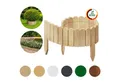 Produktbild: Floranica Palisade Flexible Rollborder Beeteinfassung Beetumrandung Rasenkante Holzzaun, LxH: 100x10 cm, Natur, Dekozaun Umzäunung von Blumenbeeten Kräutergarten Wege Rasenbegrenzung