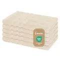 Produktbild: Lavea® 5er Set Gästehandtücher 30x50 cm – Weiche und Saugstarke Gästetücher aus 100% Baumwolle, Frottierserie Elena – Waschbar und Strapazierfähig - Creme