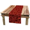 Produktbild: Abakuhaus Tischläufer Esszimmer Küche Rechteckiger Dekorativer Tischläufer, Burnt orange Leafage und Blütenblätter 40 cm x 225 cm