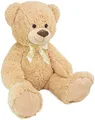 Produktbild: BRUBAKER XXL Teddybär 100 cm groß - Beige - Stofftier Plüschtier Kuscheltier